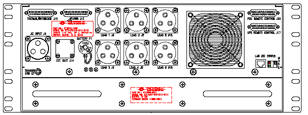 P/N: ETI0001-1483 Rugged MilSpec UPS and PDU Standard Rear